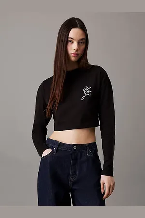 Calvin Klein Camiseta Cropped de manga larga
