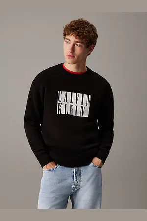Calvin Klein Jersey de algodón intarsia con logo