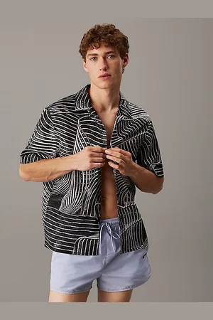 Calvin Klein Camisa de playa con estampado en toda la prenda
