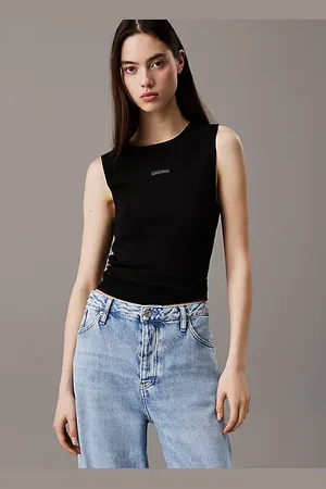 Calvin Klein Camiseta slim de tirantes de punto elástico
