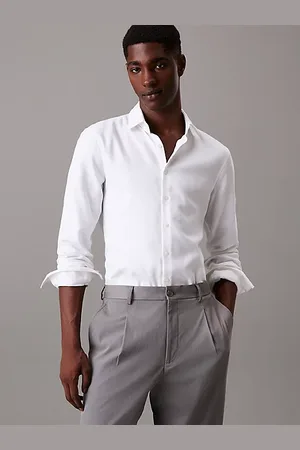 Calvin Klein Camisa de vestir slim estructurada no planchado
