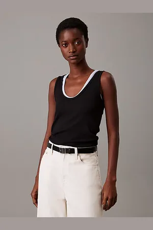 Calvin Klein Camiseta de tirantes slim de canalé