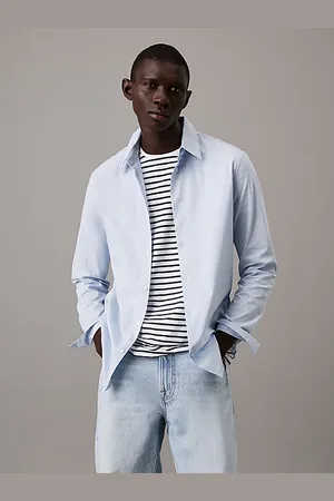 Calvin Klein Camisa slim de algodón elástico