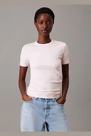 Calvin Klein Camiseta slim de modal de canalé