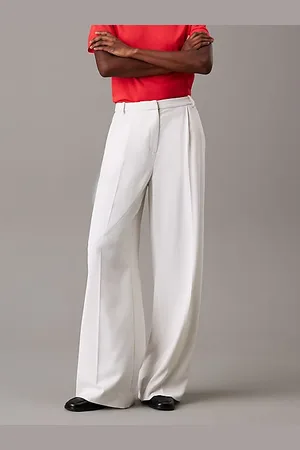 Calvin Klein Pantalón de sarga con pierna ancha
