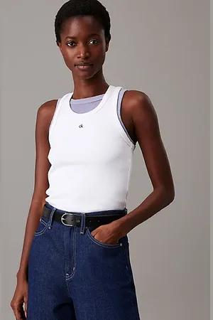 Calvin Klein Camiseta de tirantes slim de canalé