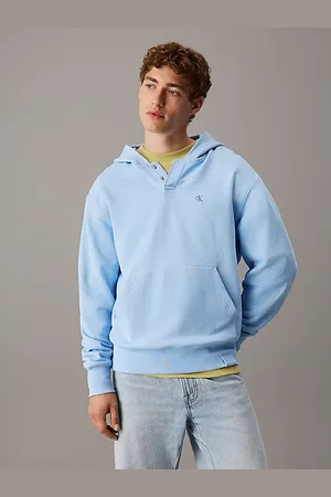 Calvin Klein Sudadera de felpa de algodón con capucha y monograma