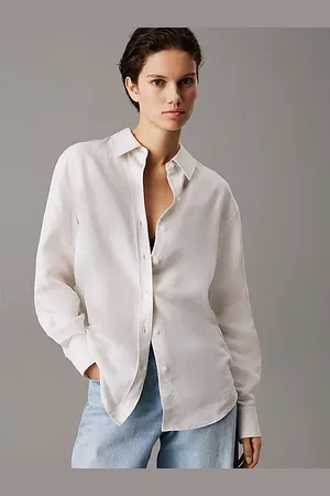 Calvin Klein Camisa de lino y lyocell