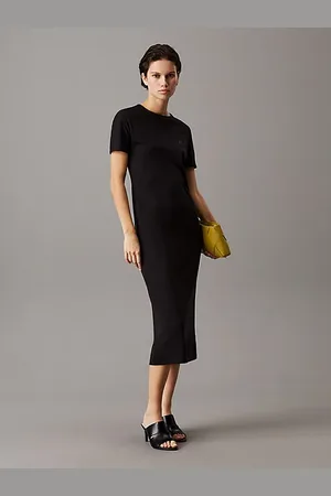 Calvin Klein Vestido camisero midi slim