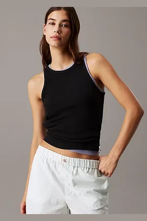 Calvin Klein Camiseta de tirantes de estar por casa slim de canalé