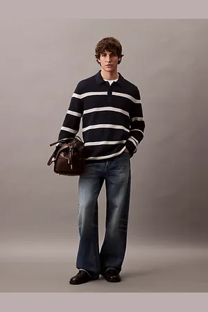 Calvin Klein Polo holgado de rayas