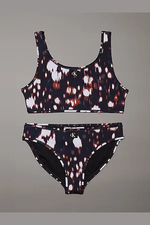 Calvin Klein Bikini con corpiño para niña - CK Monogram