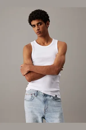 Calvin Klein Camiseta de tirantes de canalé de algodón