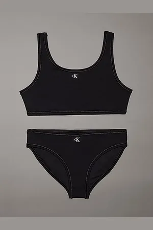 Calvin Klein Bikini con corpiño para niña - CK Monogram
