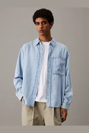 Calvin Klein Camisa holgada de lino y algodón
