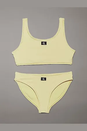 Calvin Klein Bikini con corpiño para niña - CK Monogram