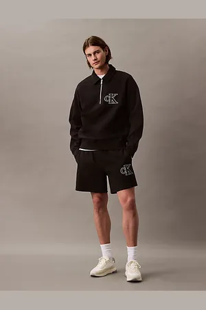 Calvin Klein Pantalón corto con logo de canalé doble