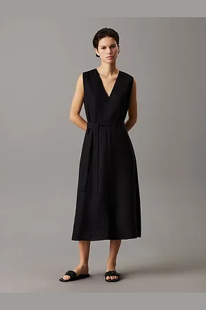 Calvin Klein Vestido de lino y lyocell