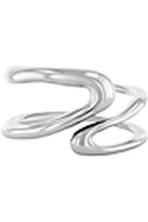 Calvin Klein Anillo cruzado esculpido de acero inoxidable