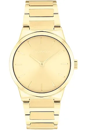 Calvin Klein Reloj de pulsera de acero chapado en