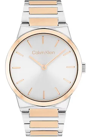 Calvin Klein Reloj de pulsera de acero inoxidable en dos tonos