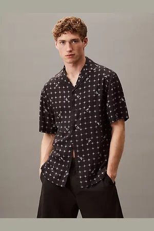Calvin Klein Camisa de playa con estampado en toda la prenda