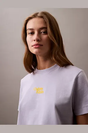 Calvin Klein Camiseta con logo aterciopelado