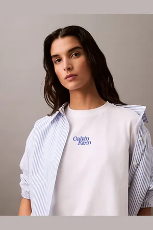 Calvin Klein Camiseta con logo aterciopelado