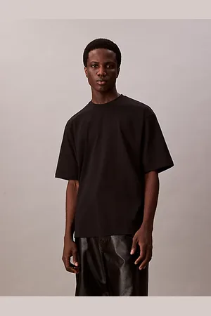 Calvin Klein Camiseta holgada de algodón y seda