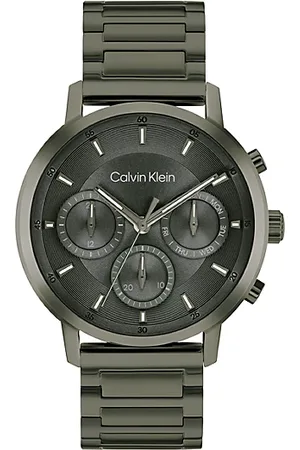 Calvin Klein Reloj multifunción de acero bañado en