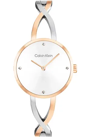 Calvin Klein Reloj de pulsera de acero bañado de dos tonos