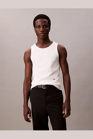 Calvin Klein Camiseta de tirantes de mezcla de algodón y seda