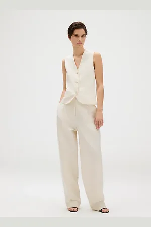 Calvin Klein Pantalón holgado plisado de lino