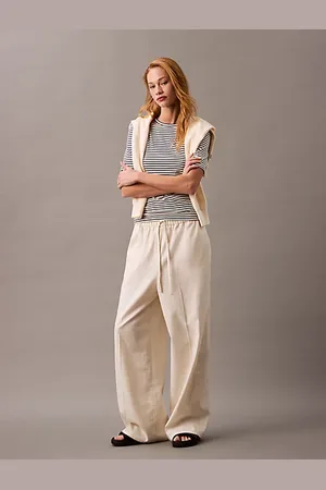 Calvin Klein Pantalón holgado de lino y algodón