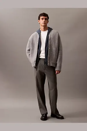 Calvin Klein Cazadora bomber de mezcla de lana cocida