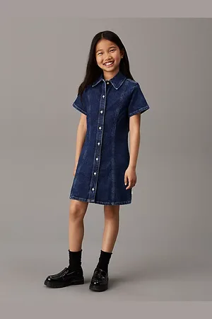 Calvin Klein Vestido denim con corte evasé