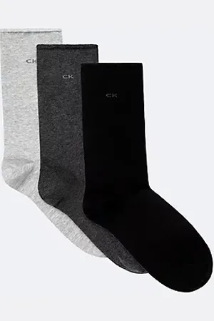 Calvin Klein Pack de 3 calcetines de algodón peinado suave con borde enrollado