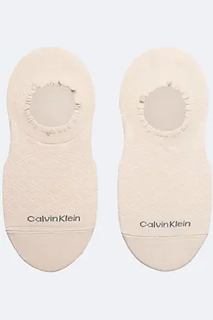 Calvin Klein Pack de 2 calcetines invisibles de punto de diamante festoneado