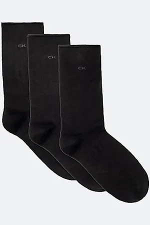 Calvin Klein Pack de 3 calcetines de algodón peinado suave con borde enrollado