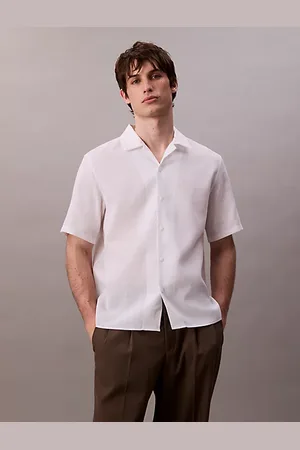 Calvin Klein Camisa de manga corta de lino