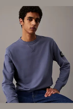 Calvin Klein Sudadera de felpa de algodón con insignia
