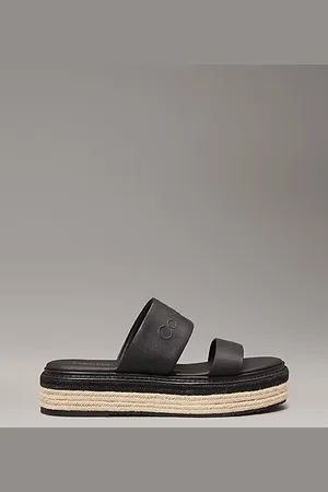 Calvin Klein Sandalias alpargatas de piel con plataforma