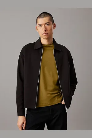 Calvin Klein Chaqueta holgada de entrelazado con cremallera