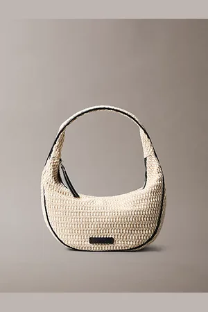 Calvin Klein Bolso hobo de rafia