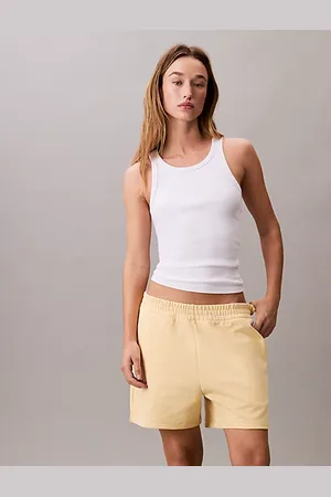 Calvin Klein Shorts de chándal de felpa de algodón