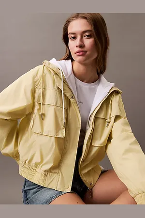 Calvin Klein Chaqueta con capucha cropped de nailon suave