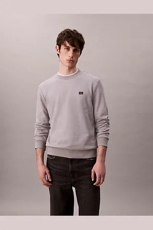 Calvin Klein Sudadera de felpa de algodón con insignia