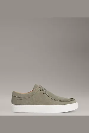 Calvin Klein Zapatos híbridos de piel con cordones y puntera de delantal