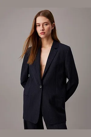 Calvin Klein Blazer holgado de raya diplomática