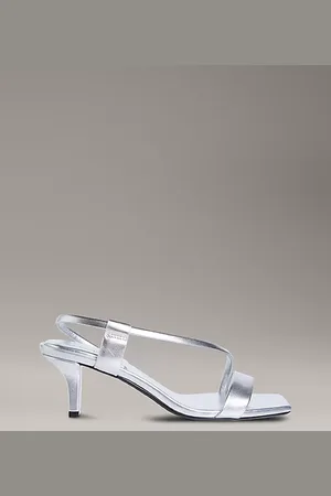 Calvin Klein Sandalias con tacón de piel y metal
